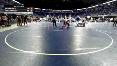 110 lbs Quarterfinal - Kooper Deputy, Chestnut Ridge vs Jordan Piselli, Williamsport