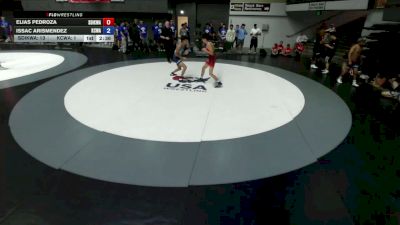 120 lbs Elias Pedroza, SDIKWA - San Diego-Imperial Kids Wrestling Association vs Issac Arismendez, KCWA - Kern County Wrestling Association