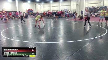 130 lbs Round 6 (8 Team) - Kylee Hopkins, RPA/Head Hunters Wrestling Club vs Destiny Brown, Team Iowa Beach Bums