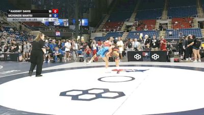 95 lbs Cons. Rd Of 16 - Kassidy Davis, Washington vs McKenzie Mantei, Michigan
