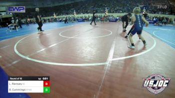 55 lbs Round Of 16 - Legend Ramsey, Del City Little League vs Beckham Cummings, Newcastle Youth Wrestling