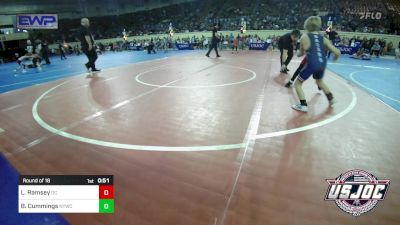 55 lbs Round Of 16 - Legend Ramsey, Del City Little League vs Beckham Cummings, Newcastle Youth Wrestling