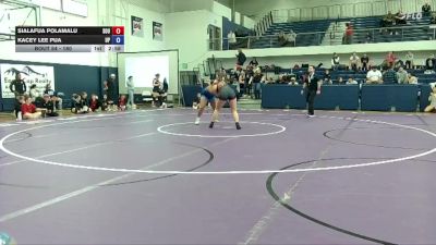 180 lbs Round 4 - Kacey Lee Pua, University Of Providence vs Sialafua Polamalu, Southern Oregon University