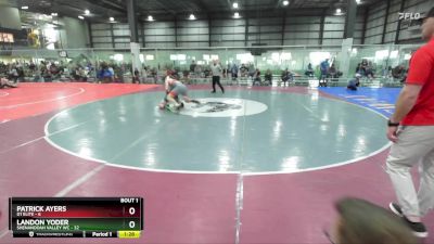 150 lbs Semis (4 Team) - Landon Yoder, SHENANDOAH VALLEY WC vs Patrick Ayers, D1 ELITE