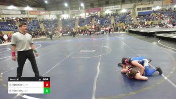 130 lbs 3rd Place - Aurora Spencer, Steel City Reloaded vs Audali Martinez, Las Animas Junior High