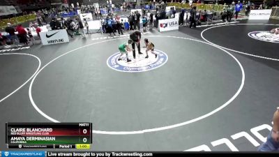 90 lbs Cons. Semi - Claire Blanchard, Red Bluff Wrestling Club vs Amaya Derminasian, California