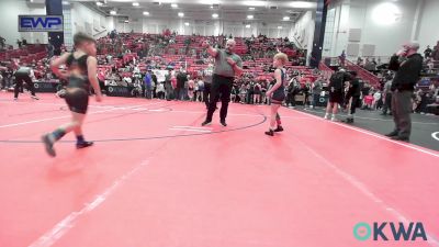 61 lbs Consi Of 4 - Bowen Leavitt, Ponca City Wildcat Wrestling vs Everett Luxton, Bartlesville Wrestling Club