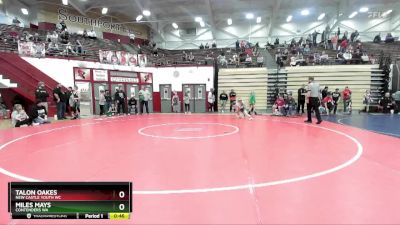 83-90 lbs Semifinal - Talon Oakes, New Castle Youth WC vs Miles Mays, Contenders WA