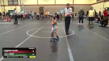 44 lbs Round 2 - Connor Moore, Laurel vs Milo Ksebe, Connor McDonald Wrestling Academy