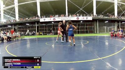106 lbs Round 4 (6 Team) - Hayley Riddell, Arkansas vs Sarissa Tucker, Virginia