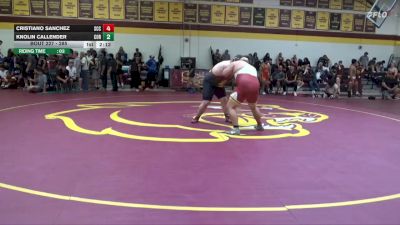 285 lbs Cons. Round 2 - Cristiano Sanchez, Sacramento City College vs Knolin Callender, College Of The Redwoods