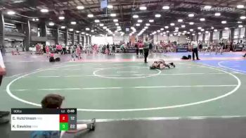 90 lbs Rr Rnd 2 - Charlie Hutchinson, Indiana Outlaws Gold vs Keegan Dawkins, Roundtree Wrestling Academy Blue