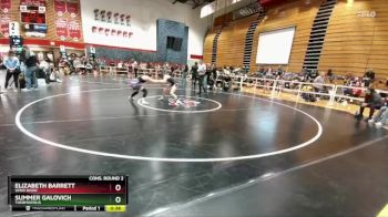 130 lbs Cons. Round 2 - Elizabeth Barrett, Wind River vs Summer Galovich, Thermopolis