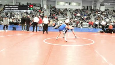 120 lbs Quarterfinal - Gabe Campanelli, PA vs Gionno Gardner, PA