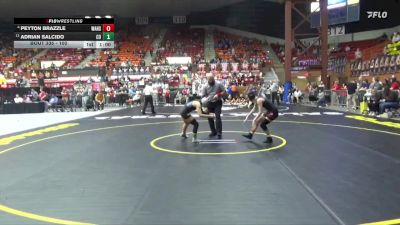 100 lbs Cons. Semi - Peyton Brazzle, Wamego HS vs Adrian Salcido, Colby HS