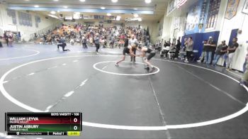 106 lbs Quarterfinal - William Leyva, Paloma Valley vs Justin Asbury, Trabuco Hills