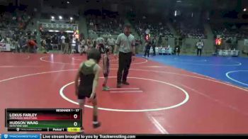 37 lbs Semifinal - Loxus Farley, Chickasha Wrestling vs Hudson Waag, Keystone Kids