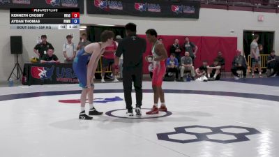 55F kg Champ. Round 3 - Kenneth Crosby, NYAC vs Aydan Thomas, Position Wrestling