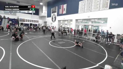 86 lbs Quarterfinal - Thomas Hamada, Poway Elite vs Cael Schlueter, Rough House Wrestling Club