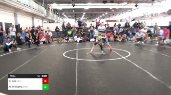 55 lbs Semifinal - Caiden Lee, South Forsyth War Wrestling vs Hatcher Williams, Storm Wrestling Center