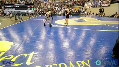 52 lbs Round Of 16 - Fernando Cerda, OKC Saints Wrestling vs Liam Avalos, Standfast