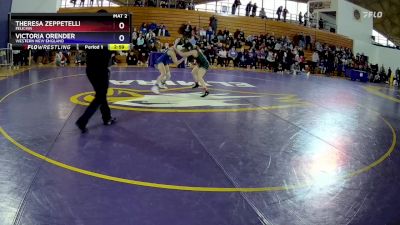 110 lbs Cons. Semi - Victoria Orender, Western New England vs Theresa Zeppetelli, Felician