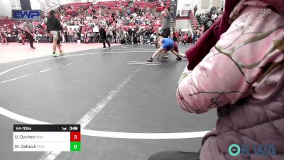 64-70 lbs Semifinal - Ulrich Dyches, IRONMEN Wrestling Club vs Miles DeKoch, Piedmont