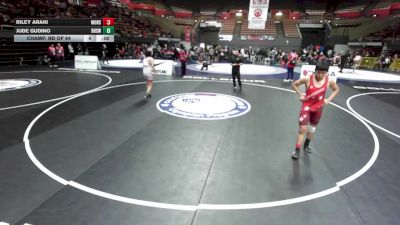 138 lbs Champ. Rd Of 64 - RILEY ARAKI, Mission Oak High School Wrestling vs Jude Gudino, Downey High School Wrestling