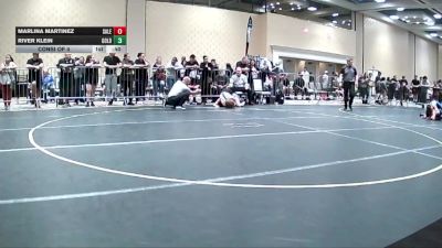 116 lbs Consi Of 4 - Marlina Martinez, Salem Elite vs River Klein, Gold Rush Wr Ac