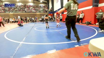 49 lbs Semifinal - Hunter Wells, Claremore Youth Wrestling vs Wesley Garza, Sperry Wrestling Club