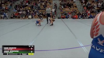 55 lbs Quarterfinal - Hank Waskow, Jesup Mat Club vs Kreed Jesnowski, WCABBE Knights