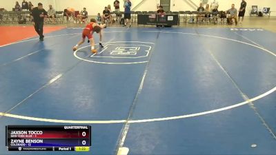 87 lbs Quarterfinals (8 Team) - Jaxson Tocco, New York Blue vs Zayne Benson, Colorado