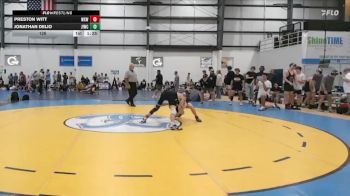 126 lbs 1 - Jonathan Delio, JAMES ISLAND WRESTLING CLUB vs Preston Witt, WAXHAW WRESTLING