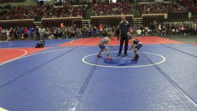 58 lbs Champ. Round 3 - Fletcher Clark, North Montana Wrestling Club vs Luka Moran, Shepherd Wrestling Club