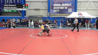 184 lbs Cons. Round 3 - Nicholas Baccala, Western New England vs Joseph Menkello, Norwich