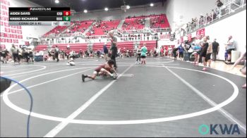 52 lbs Consi Of 8 #2 - Aiden Davis, Kingfisher YellowJackets vs Kreed Richards, Rough Riders
