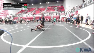 52 lbs Consi Of 8 #2 - Aiden Davis, Kingfisher YellowJackets vs Kreed Richards, Rough Riders