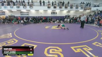 84 lbs Quarterfinal - Wyatt Juarez, Lander Middle School vs Kade Kirk, Powell Middle School