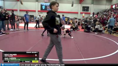 70 lbs Champ. Round 1 - Kolt Palmer, Well Trained vs Dax Carden, Techfall Wrestling Club