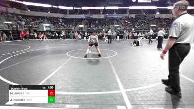 135.6 lbs Quarterfinal - Millie Jensen, Nebraska Wrestling Academy vs Jenica Hubbard, Marysville Kids