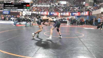 A - 144 lbs Cons. Round 1 - Skylar Sias, Ronan vs Corben Carlson, Polson