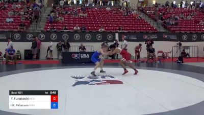 61 kg Rnd Of 16 - Yoshiya Funakoshi, West Coast Regional Training Center vs Kale Petersen, Sebolt Wrestling Academy