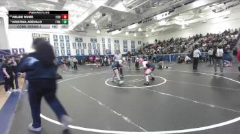 155 lbs Cons. Round 5 - Kristina Arevalo, Foothill (Santa Ana) vs Kelsie Hume, Mission Viejo