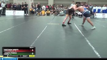 285 lbs Finals (2 Team) - Matthew Werts, Baldwin Wallace vs Joseph Pineda, Dubuque