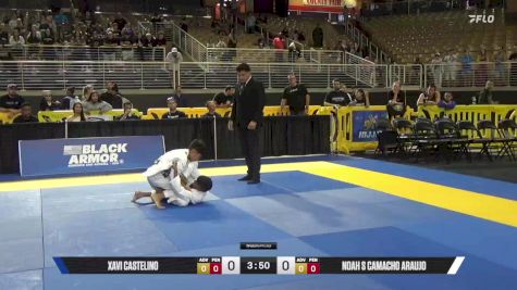 Noah S Camacho Araujo vs Xavi Castelino 2025 Pan Kids Jiu-Jitsu IBJJF Championship