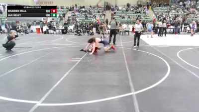 156 lbs Consi Of 16 #2 - Braiden Hall, Roseburg Mat Club vs Jax Kelly, Idaho Gold