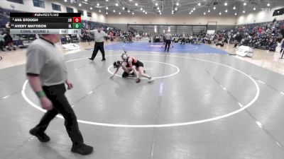 120 lbs Cons. Round 3 - Avery Mattison, Ocean Lakes vs Ava Stough, JI Burton