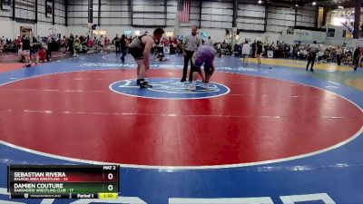 285 lbs Placement Matches (8 Team) - Damien Couture, DARKHORSE WRESTLING CLUB vs Sebastian Rivera, RALEIGH AREA WRESTLING