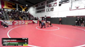 285 lbs Champ. Round 1 - Lorenzo Valenzuela, La Mirada vs Fernando Moreno, Heritage