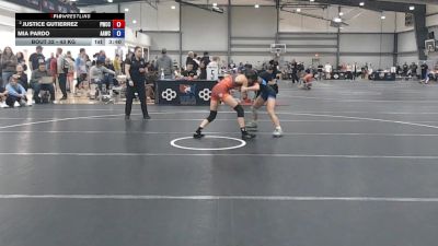 43 kg Champ. Round 1 - Justice Gutierrez, Pomona Wrestling Club Colorado vs Mia Pardo, ALL-American Wrestling Club